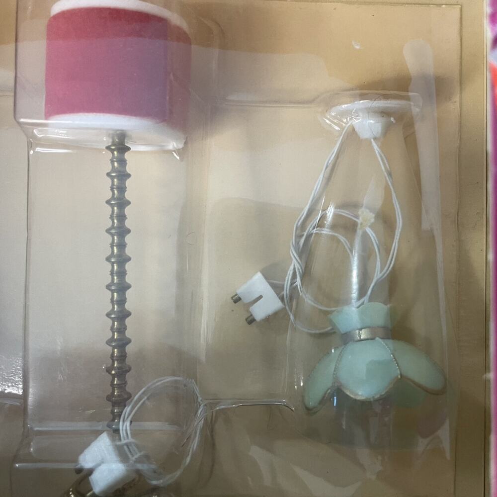 HTF Vintage Manor Dollhouse Wired Lamps - Picture 4 of 11